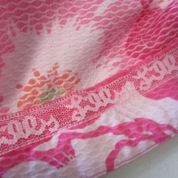 Lilly Pulitzer Pink Cherry Begonias Bloom Dress 4 - Picture 8 of 8